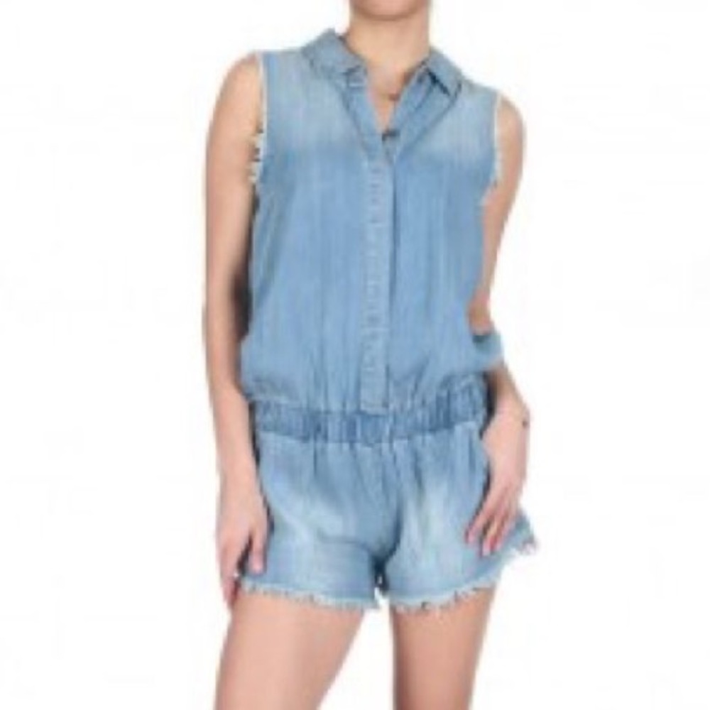 Vintage Havana Chambray Denim Romper